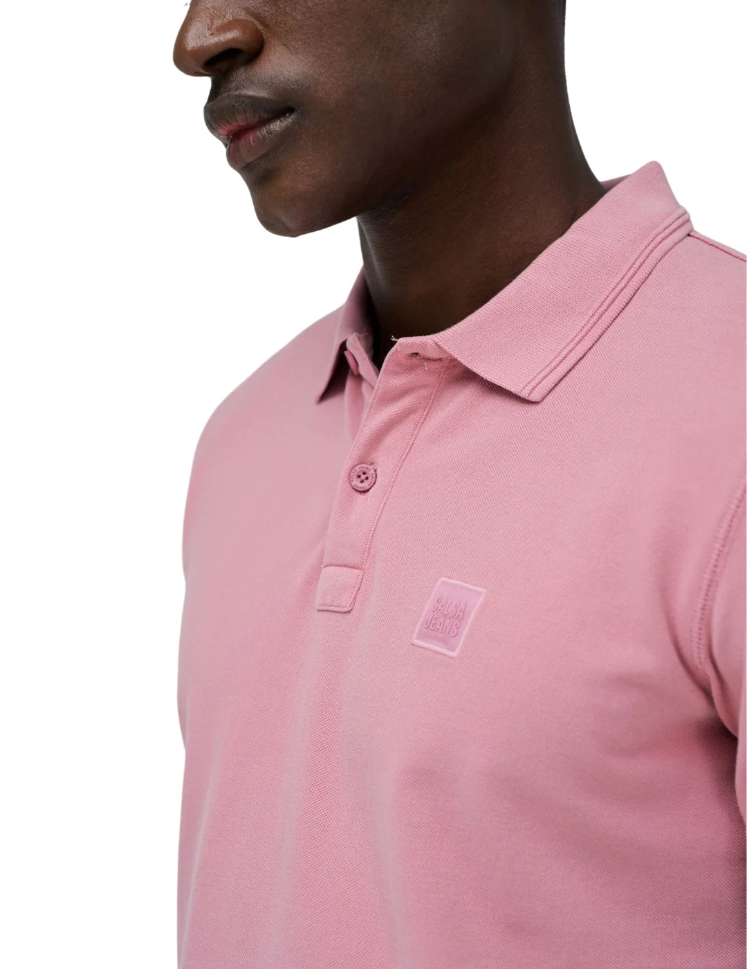 Polo Logo Salsa Jeans Rosa - Bicos de Fío
