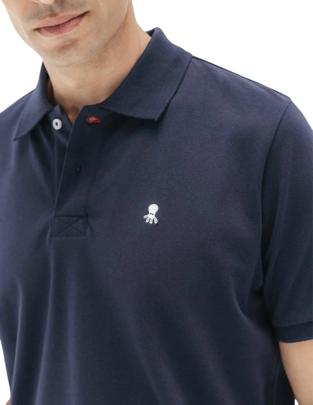 Polo El Pulpo Lavado Bordado Azul Marino | Bicos de Fío