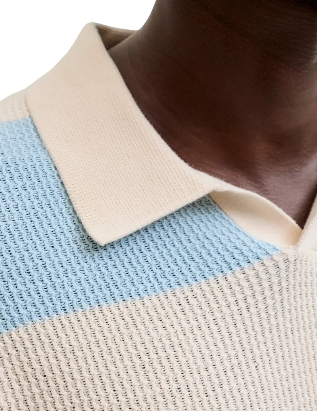 Polo Jack&Jones Liam Knit Rayas Azul | Bicos de Fío