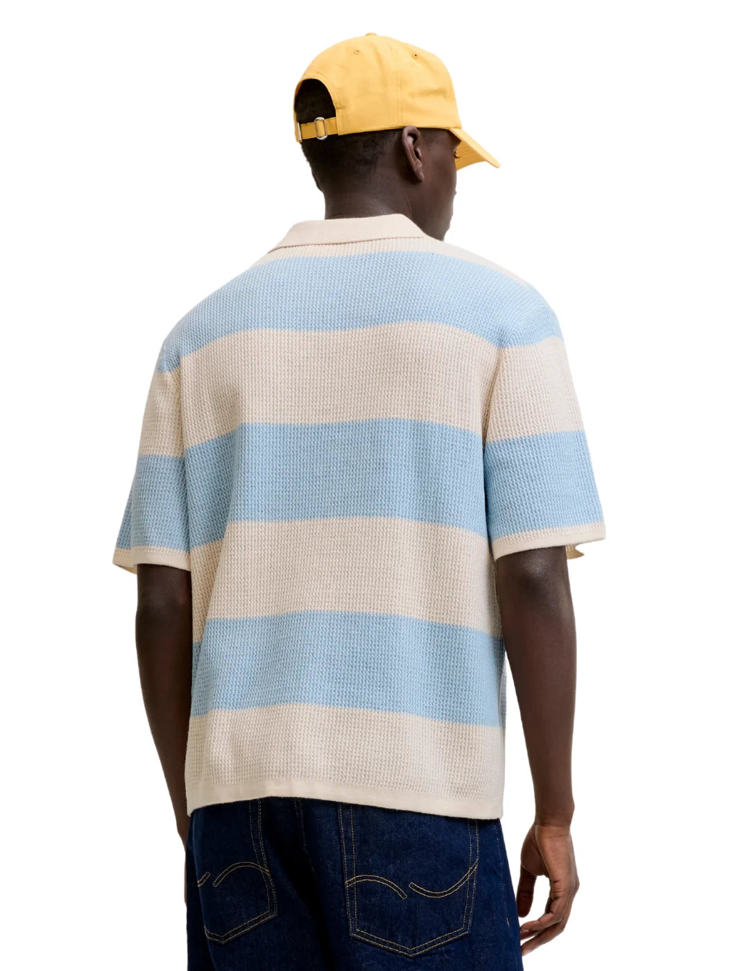Polo Jack&Jones Liam Knit Rayas Azul | Bicos de Fío
