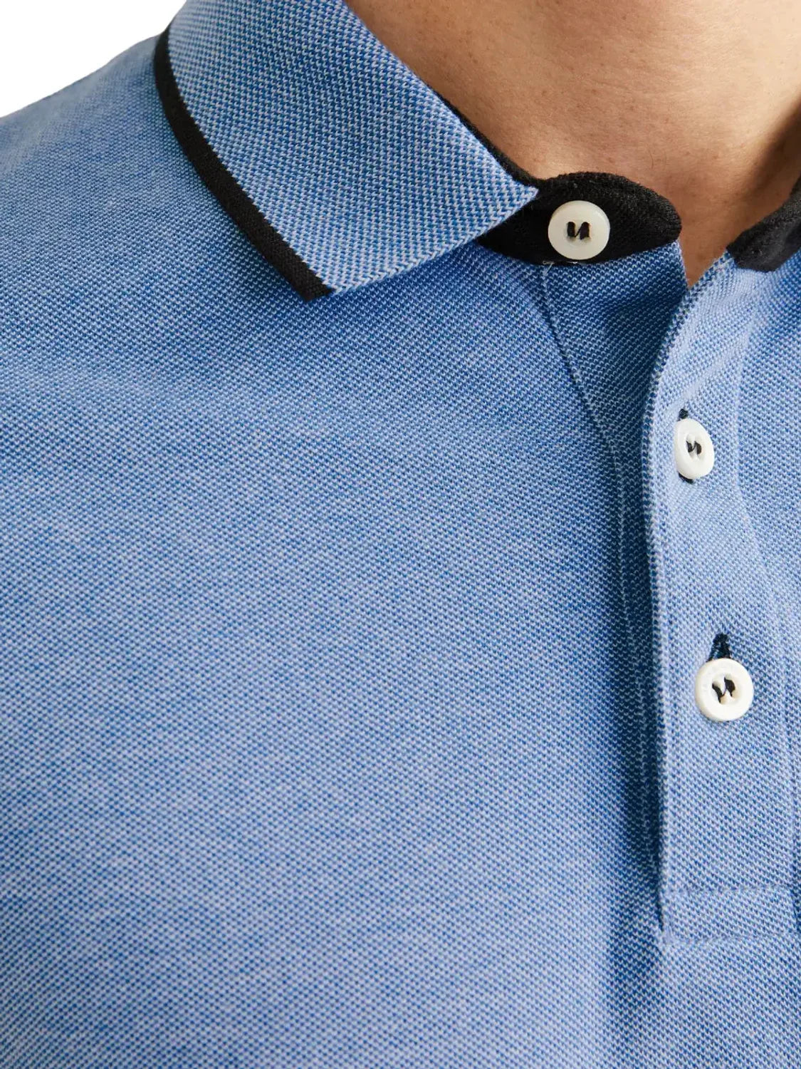 Polo Jack&Jones Paulos Ribete Bright Cobalt | Bicos de Fío
