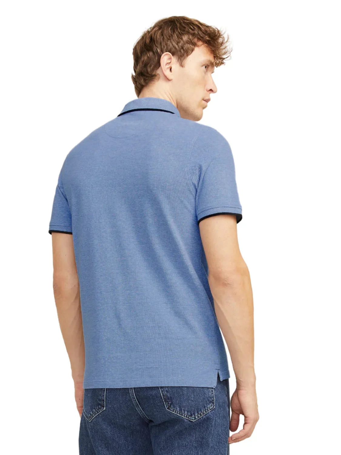 Polo Jack&Jones Paulos Ribete Bright Cobalt | Bicos de Fío