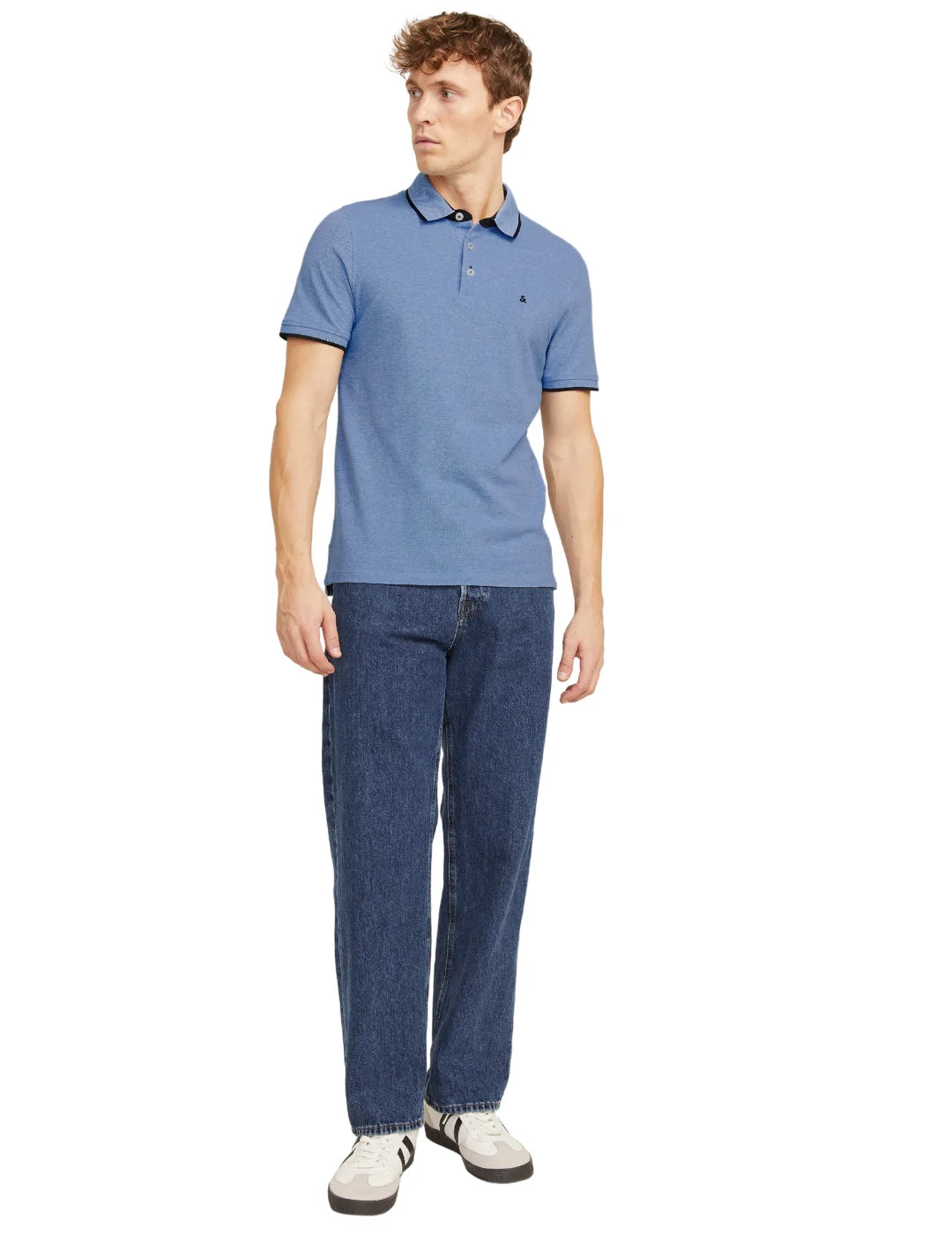 Polo Jack&Jones Paulos Ribete Bright Cobalt | Bicos de Fío