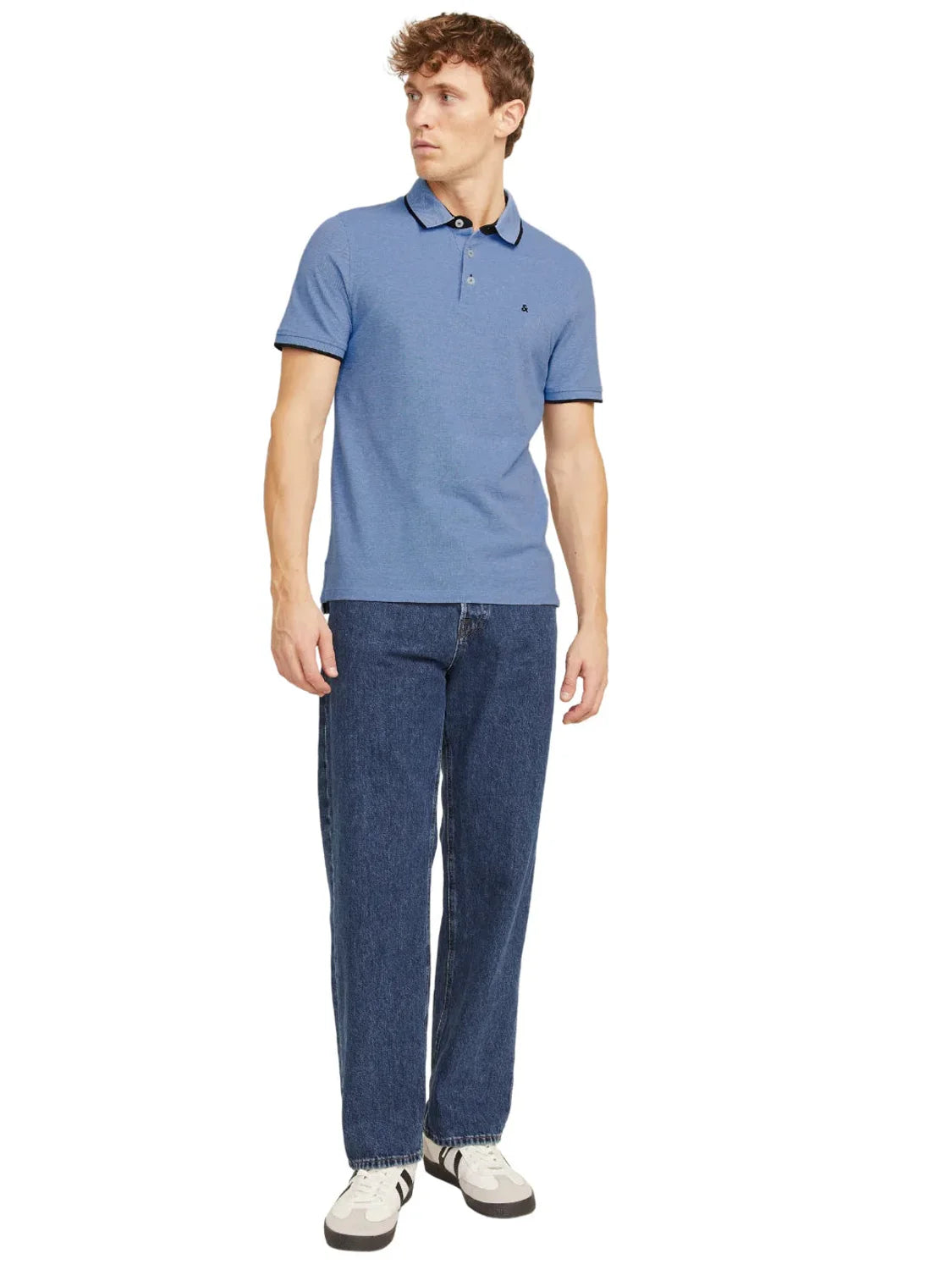 Polo Jack&Jones Paulos Ribete Bright Cobalt | Bicos de Fío