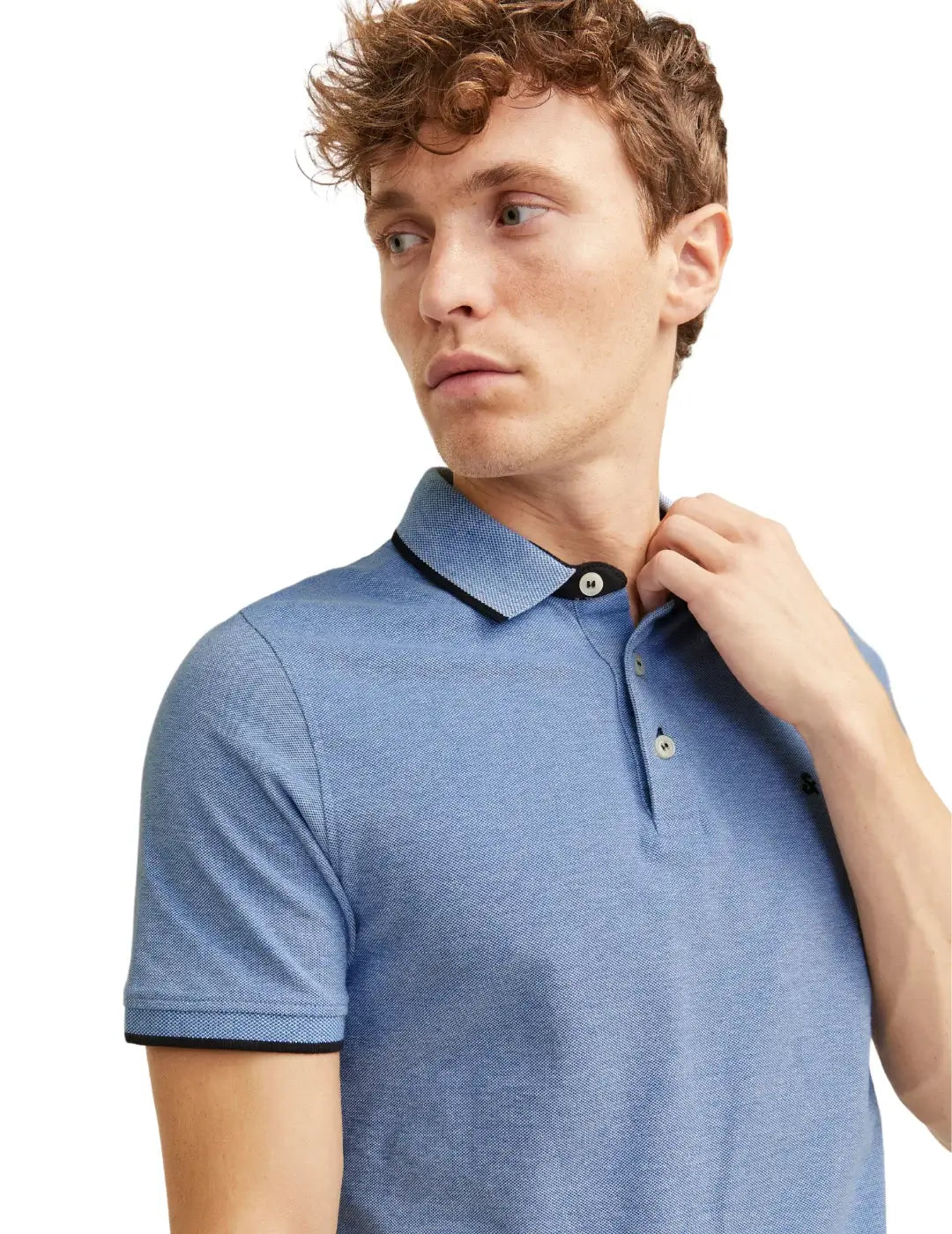 Polo Jack&Jones Paulos Ribete Bright Cobalt | Bicos de Fío