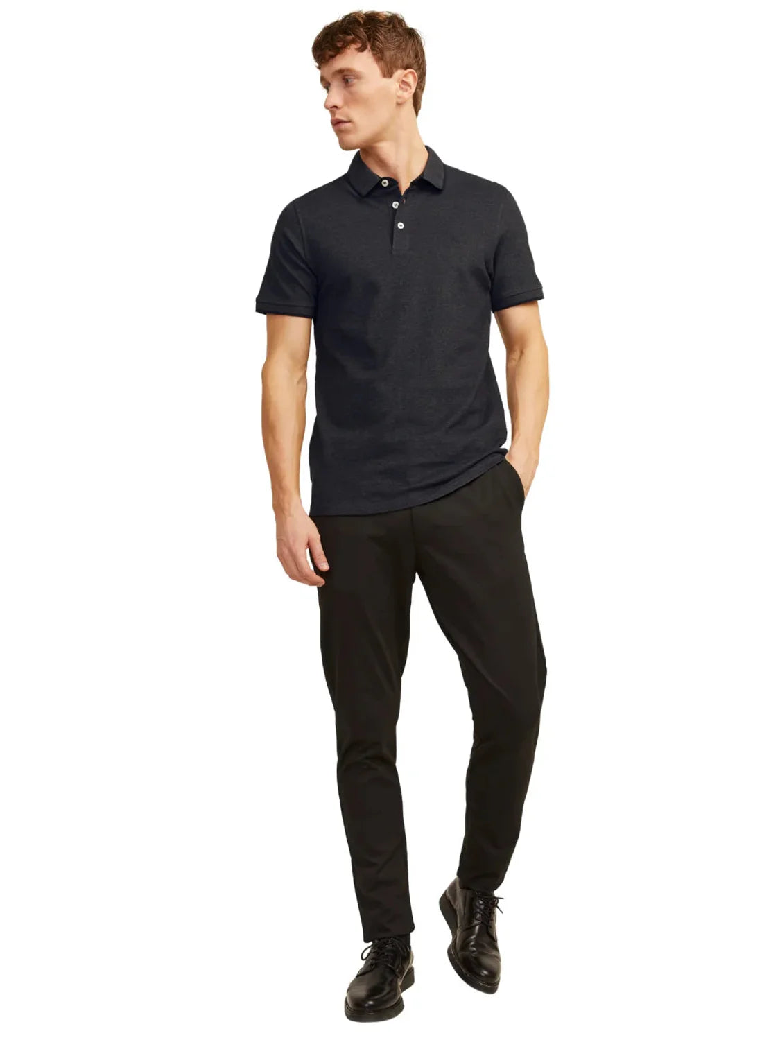 Polo Jack&Jones Paulos Gris Oscuro | Bicos de Fío