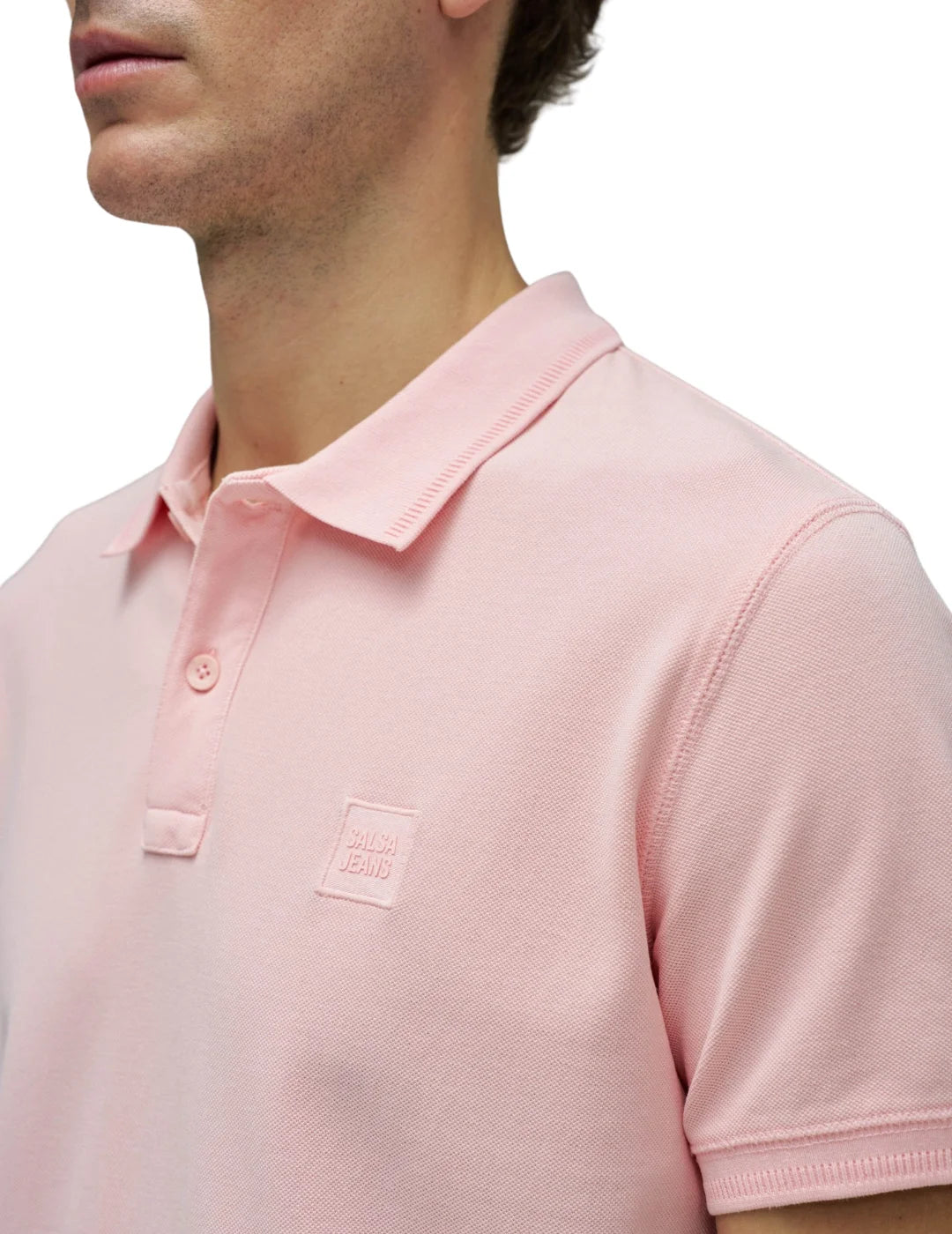 Polo Logo Salsa Jeans Rosa - Bicos de Fío