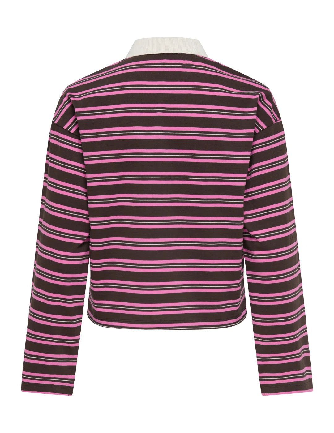 Polo ONLY Kari Marrón-Rosa | Bicos de Fío