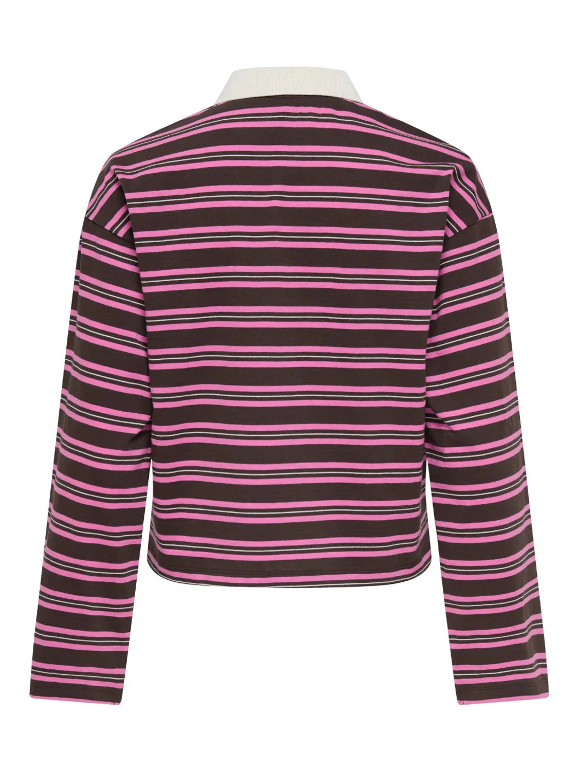 Polo ONLY Kari Marrón-Rosa | Bicos de Fío