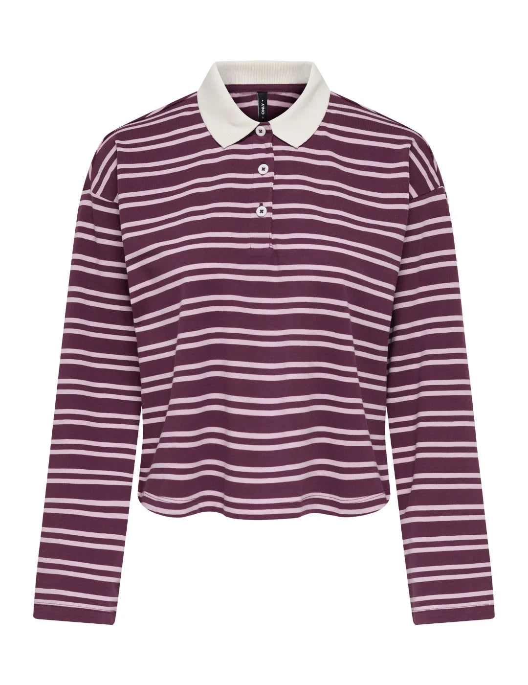 Polo ONLY Kari Morado-Blanco | Bicos de Fío
