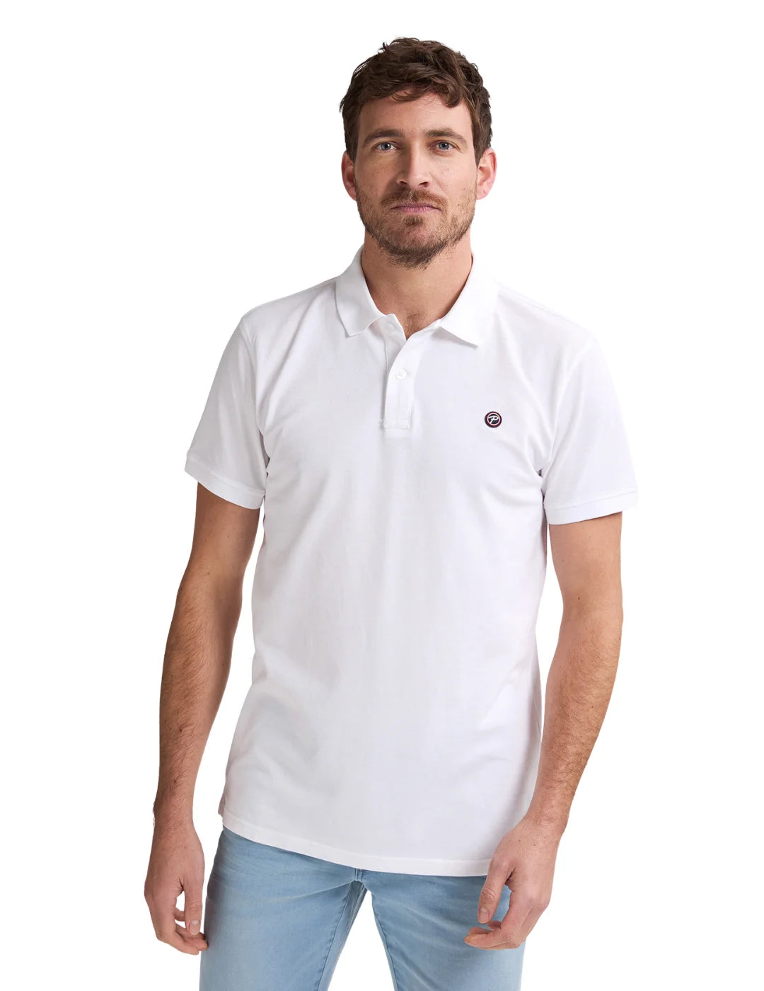 Polo Básico Petrol Industries Dolphin Bright White | Bicos de Fío