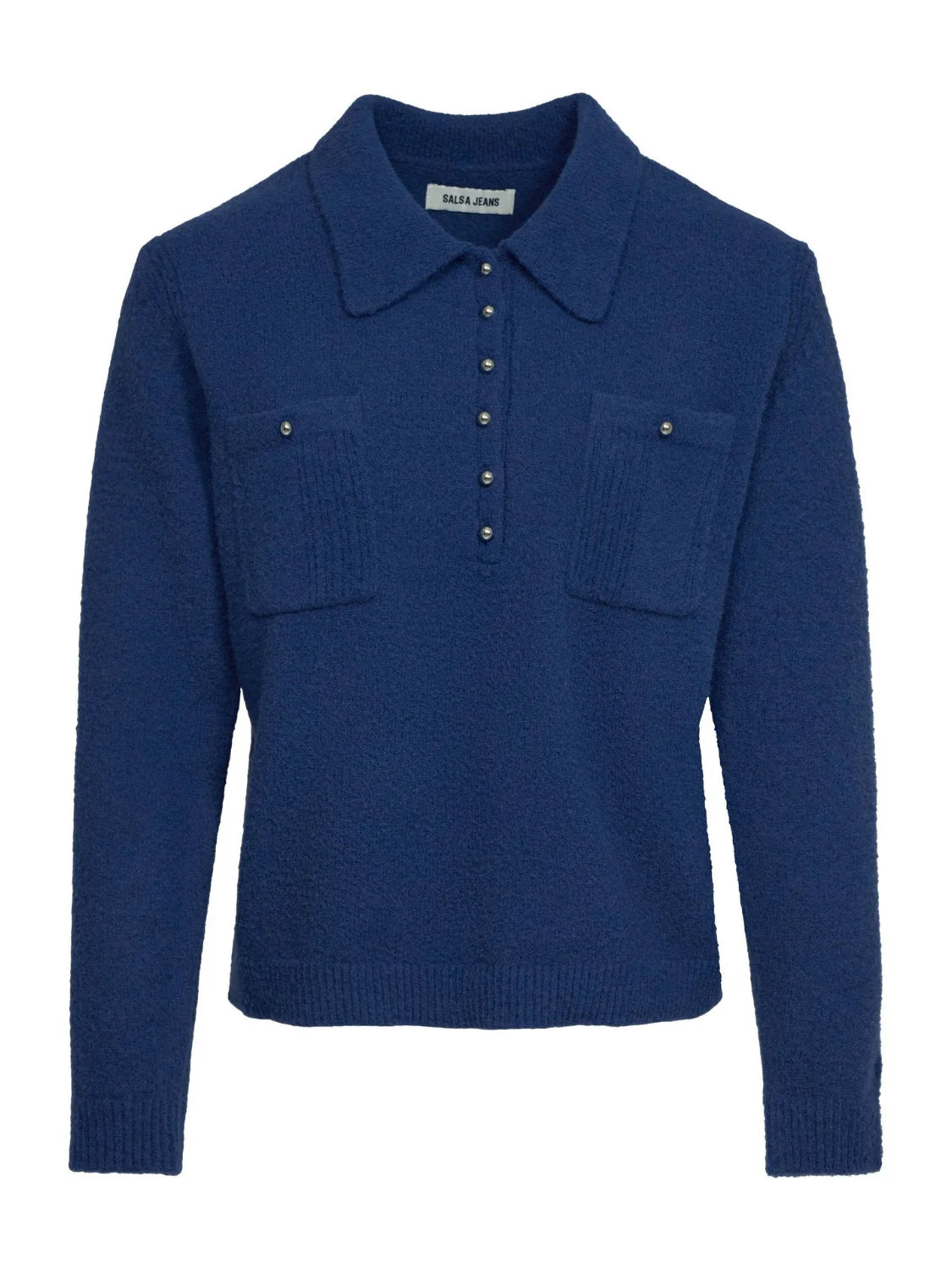 Polo Punto Bolsillos Salsa Jeans Azul Marino | Bicos de Fío