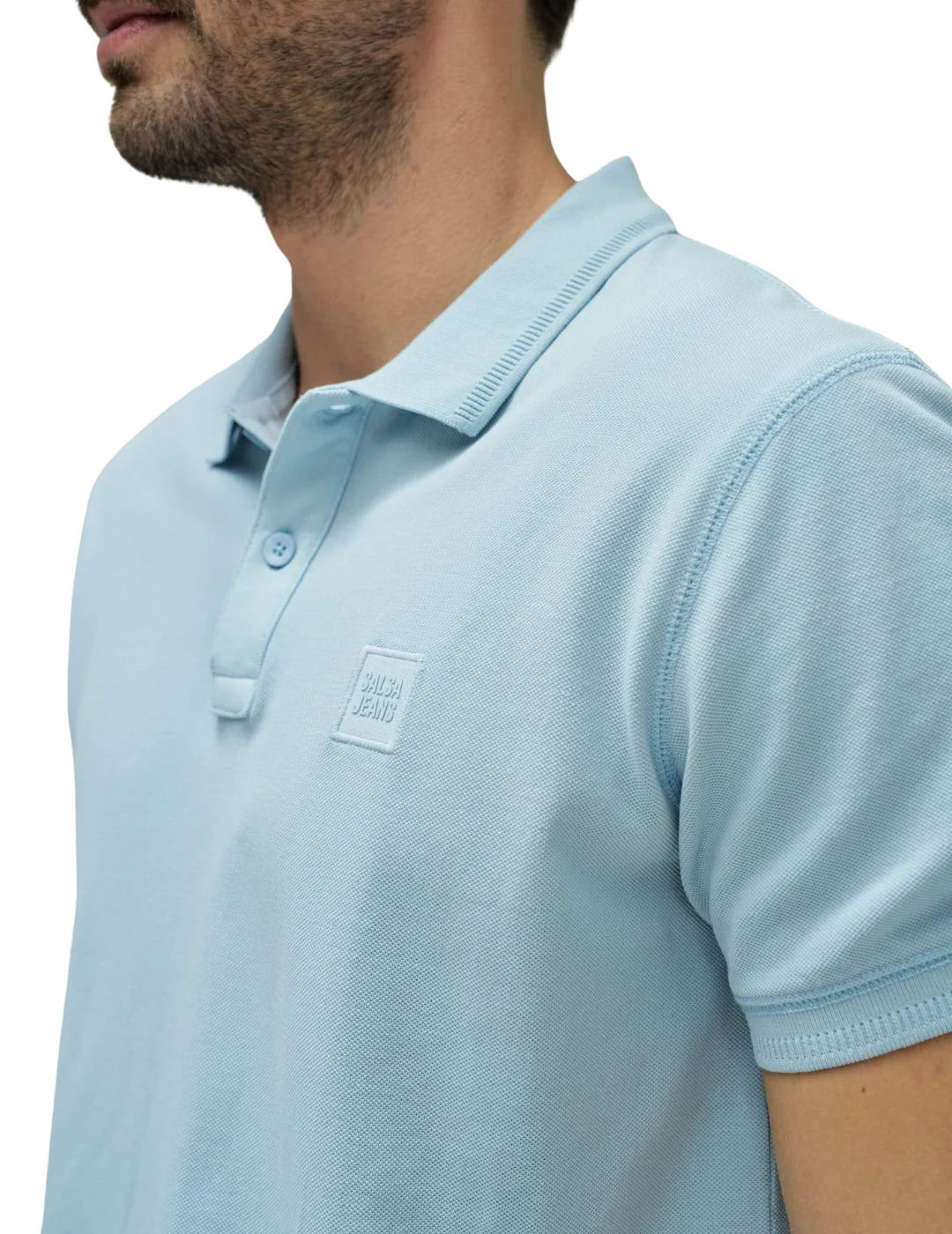 Polo Salsa Jeans New Details Azul Cielo | Bicos de Fío