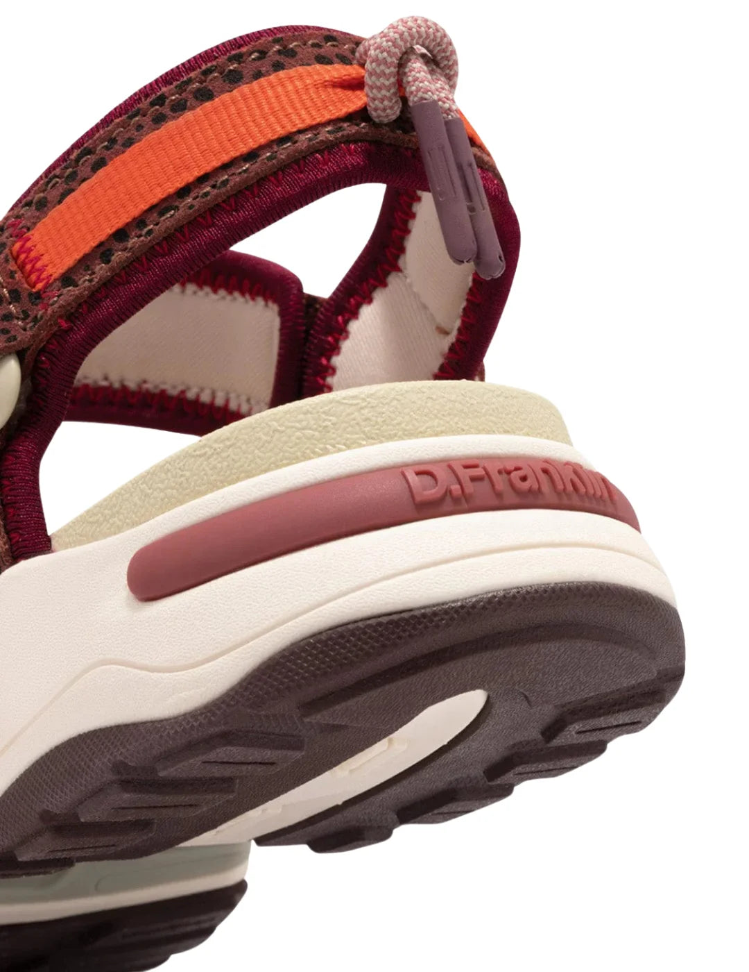 Sandalia D.Franklin Flame Strips Burgundy | Bicos de Fío