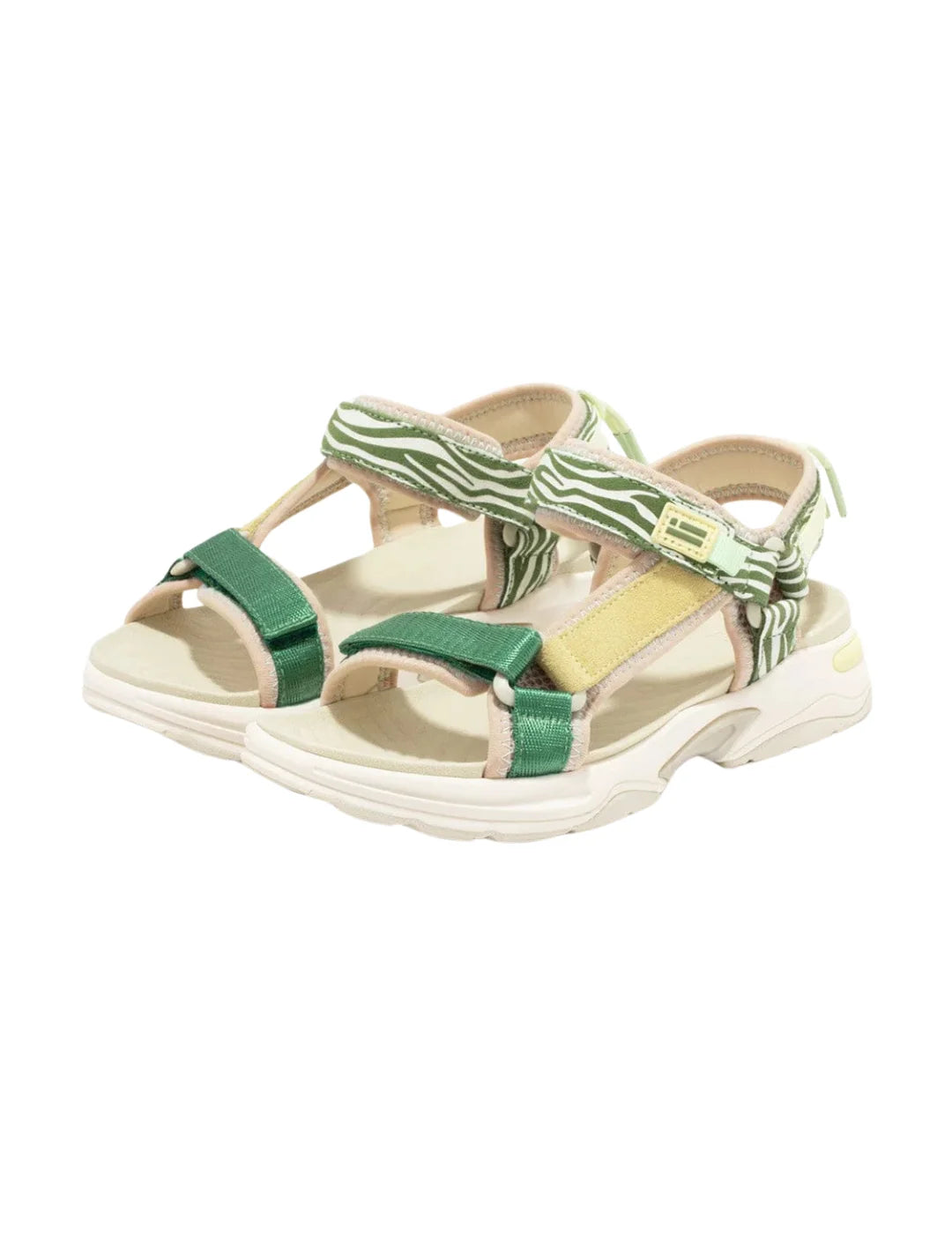 Sandalia D.Franklin Flame Strips Verde | Bicos de Fío