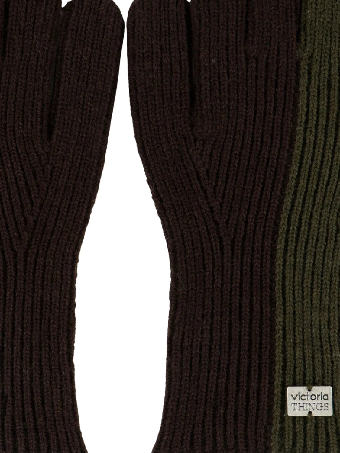 Set Gorro & Guantes Victoria Khaki | Bicos de Fío
