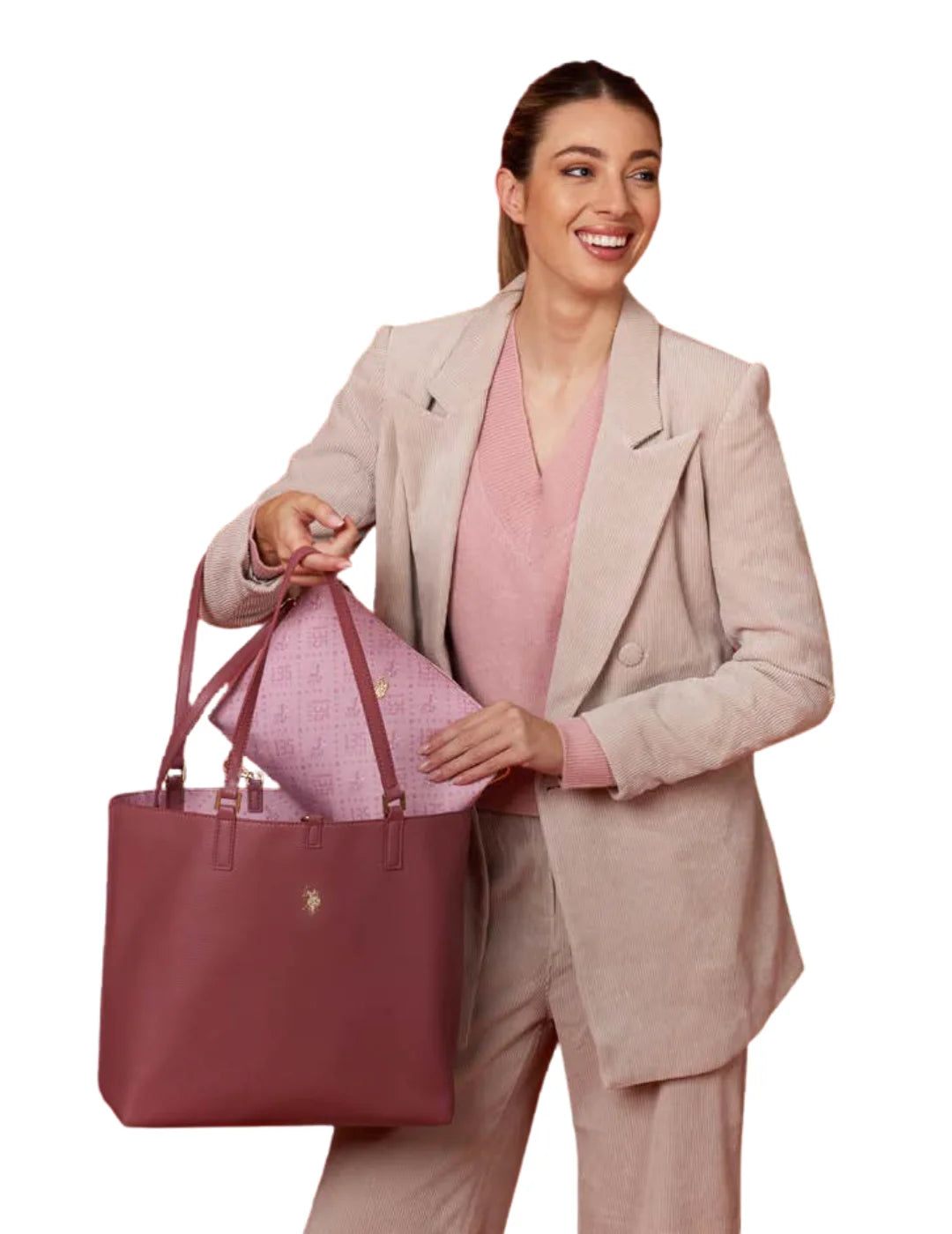 Bolso Shopper US Polo Assn Malibu Rosa | Bicos de Fío