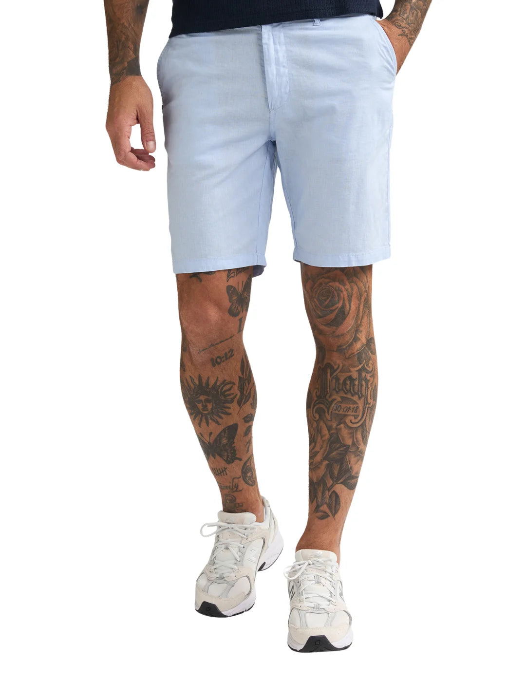 Short Chino Lino Petrol Industries Dune Azul Sky | Bicos de Fío