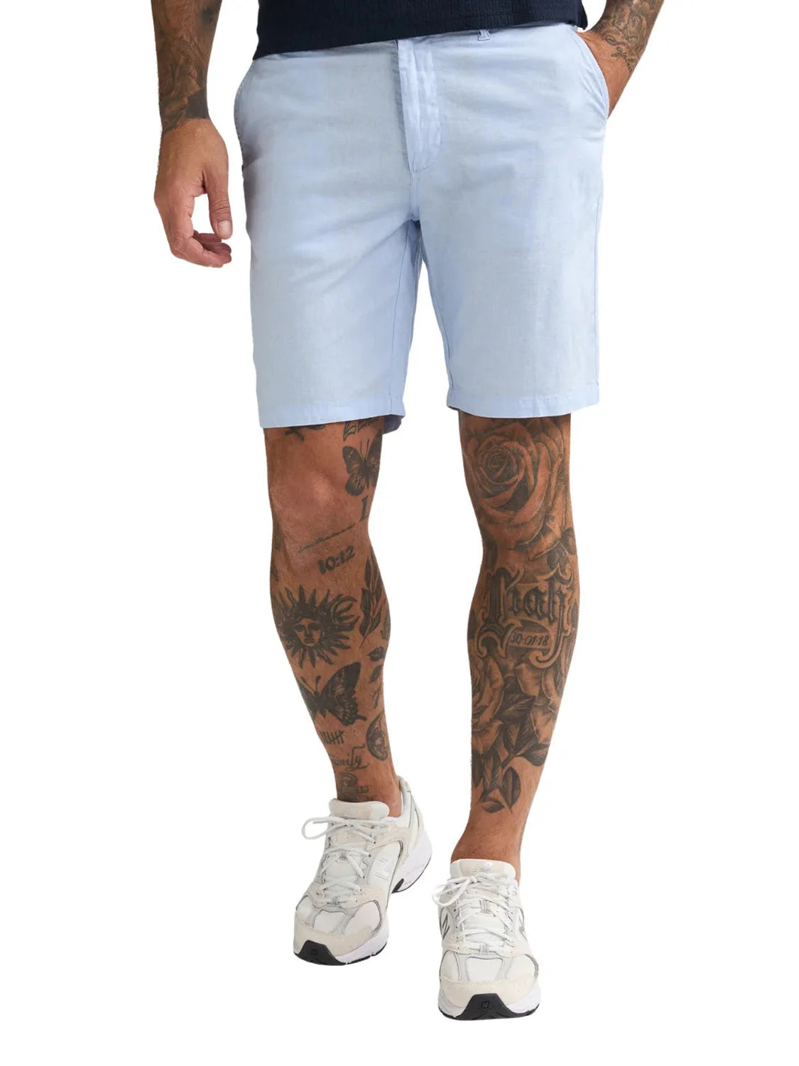 Short Chino Lino Petrol Industries Dune Azul Sky | Bicos de Fío