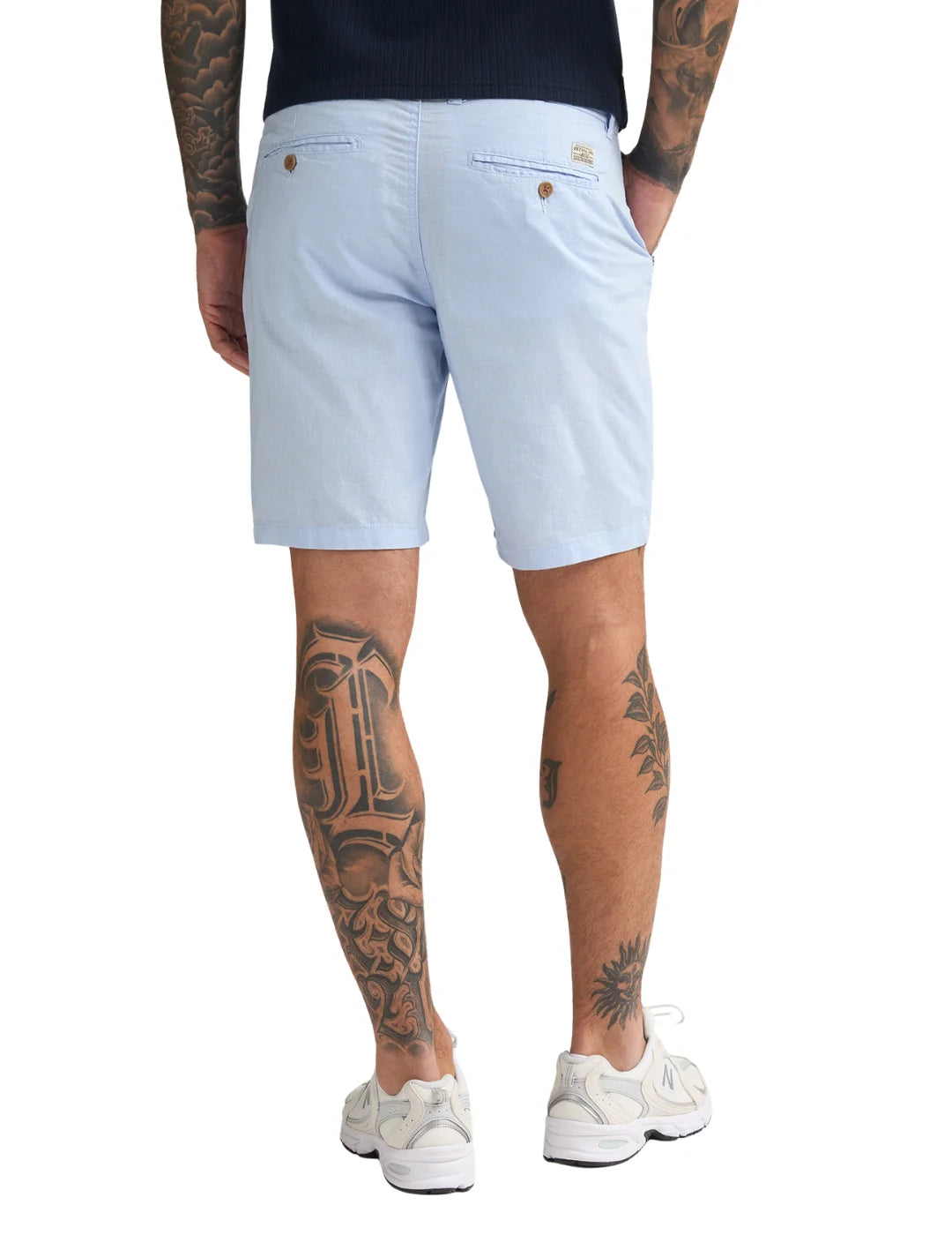 Short Chino Lino Petrol Industries Dune Azul Sky | Bicos de Fío