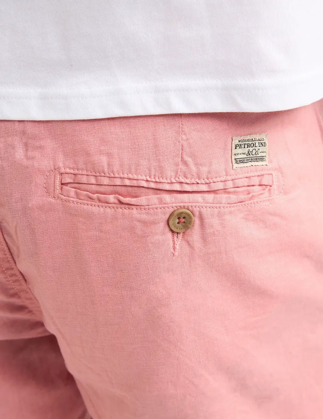 Short Chino Lino Petrol Industries Dune Light Coral | Bicos de Fío