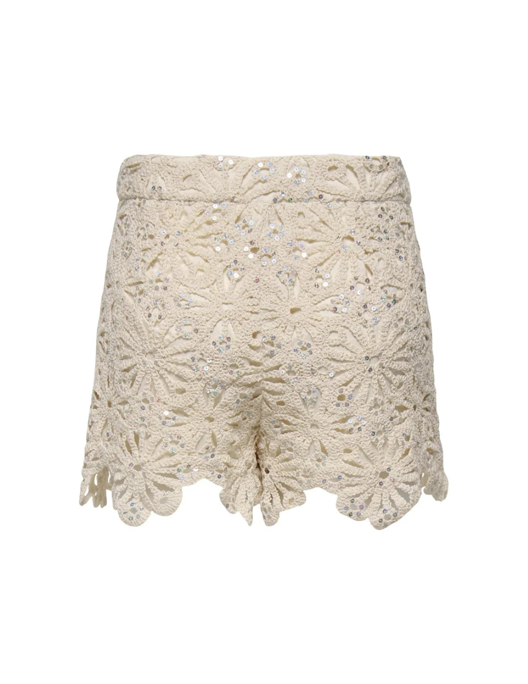 Shorts Croché ONLY Paris Beige | Bicos de Fío