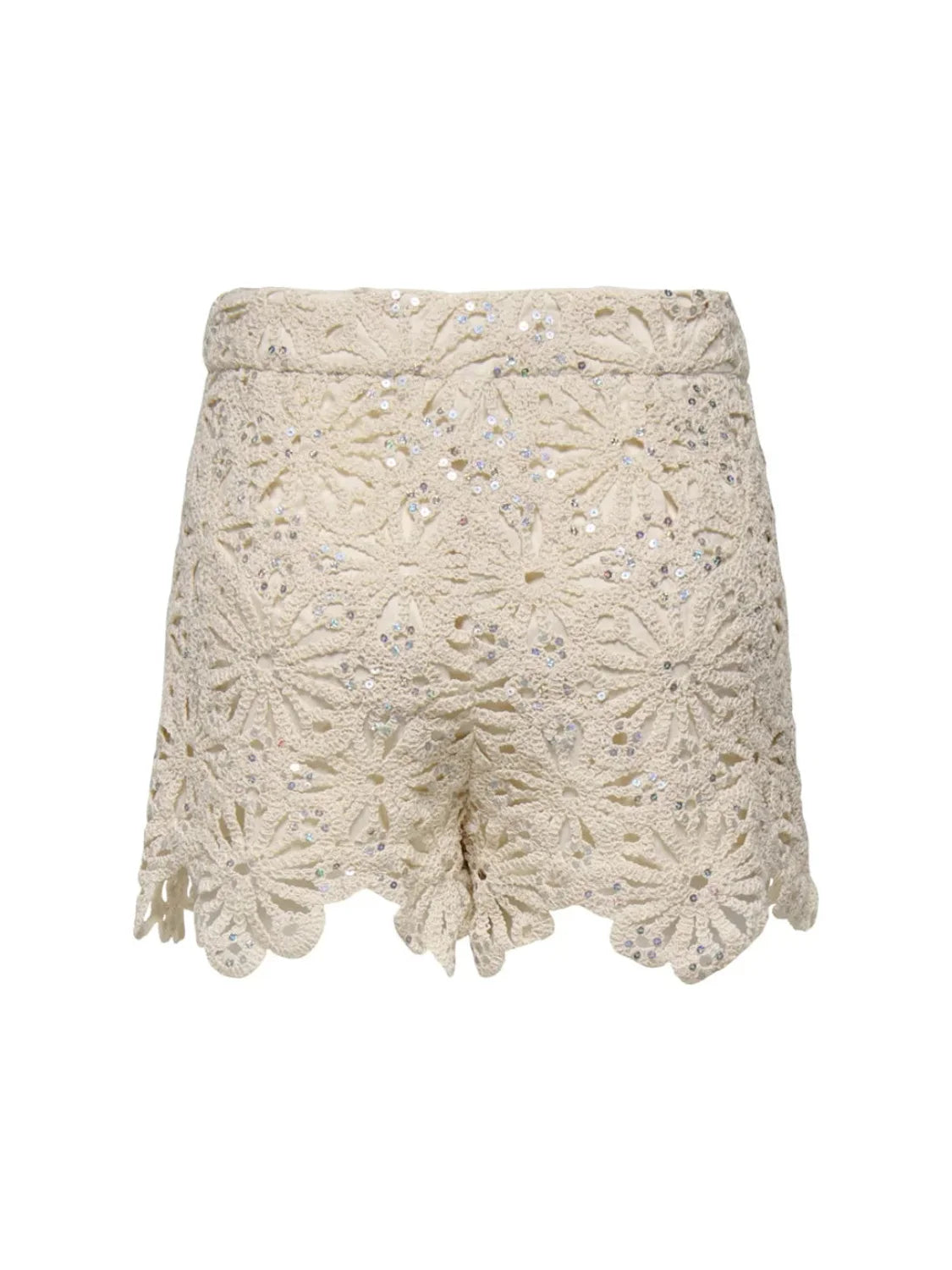 Shorts Croché ONLY Paris Beige | Bicos de Fío