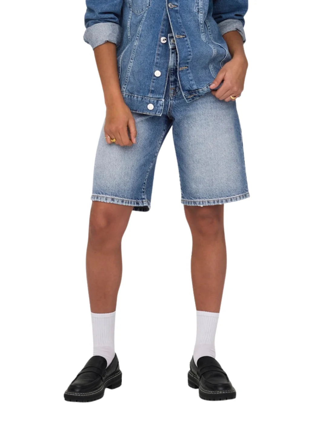 Shorts Baggy ONLY Mate Azul | Bicos de Fío