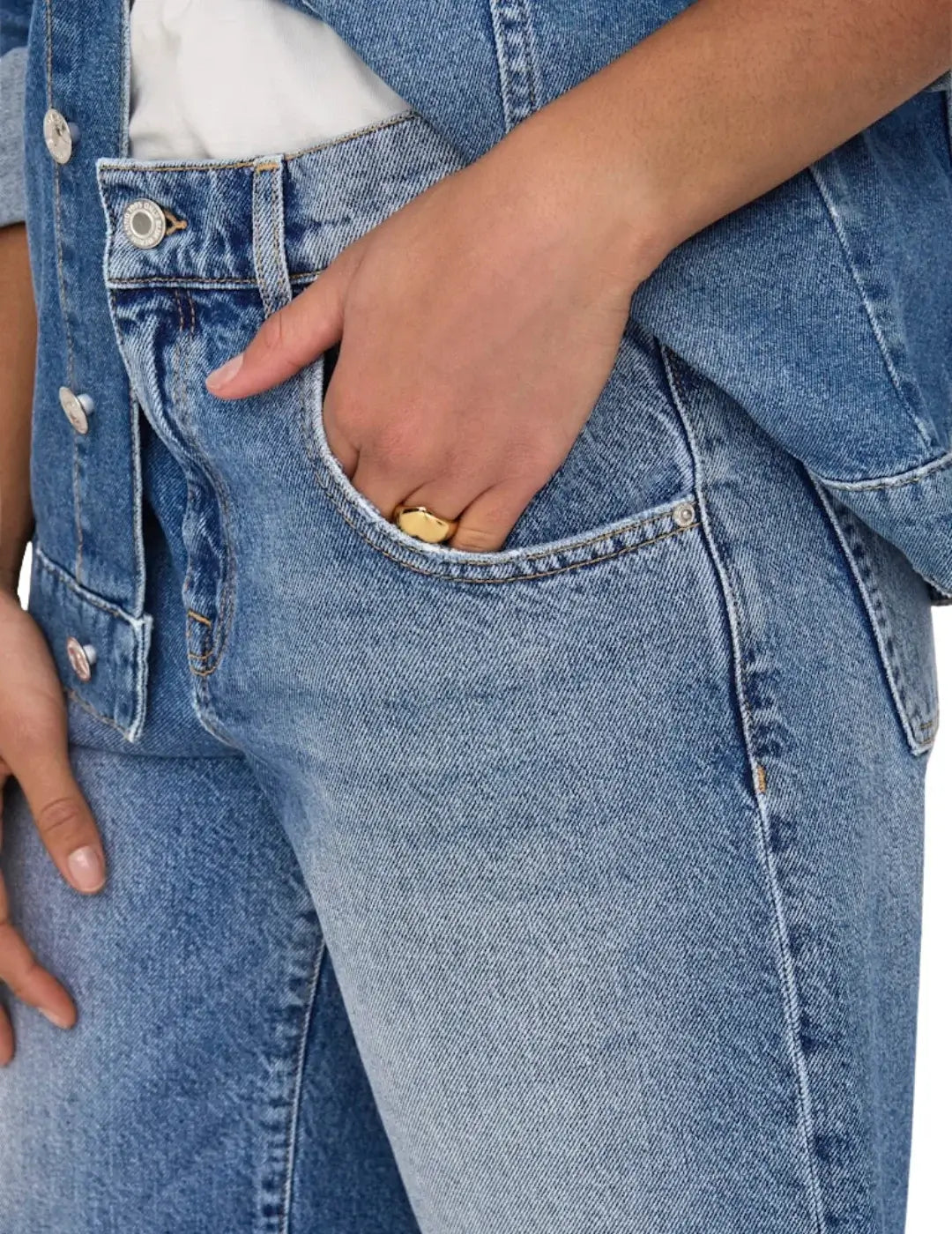 Shorts Baggy ONLY Mate Azul | Bicos de Fío