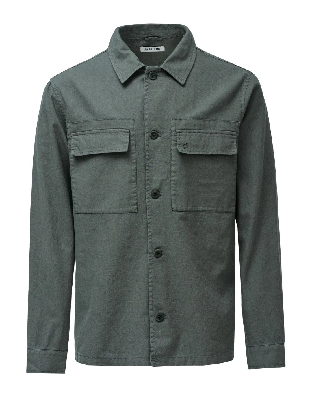 Sobrecamisa Lino Salsa Jeans Verde Khaki | Bicos de Fío
