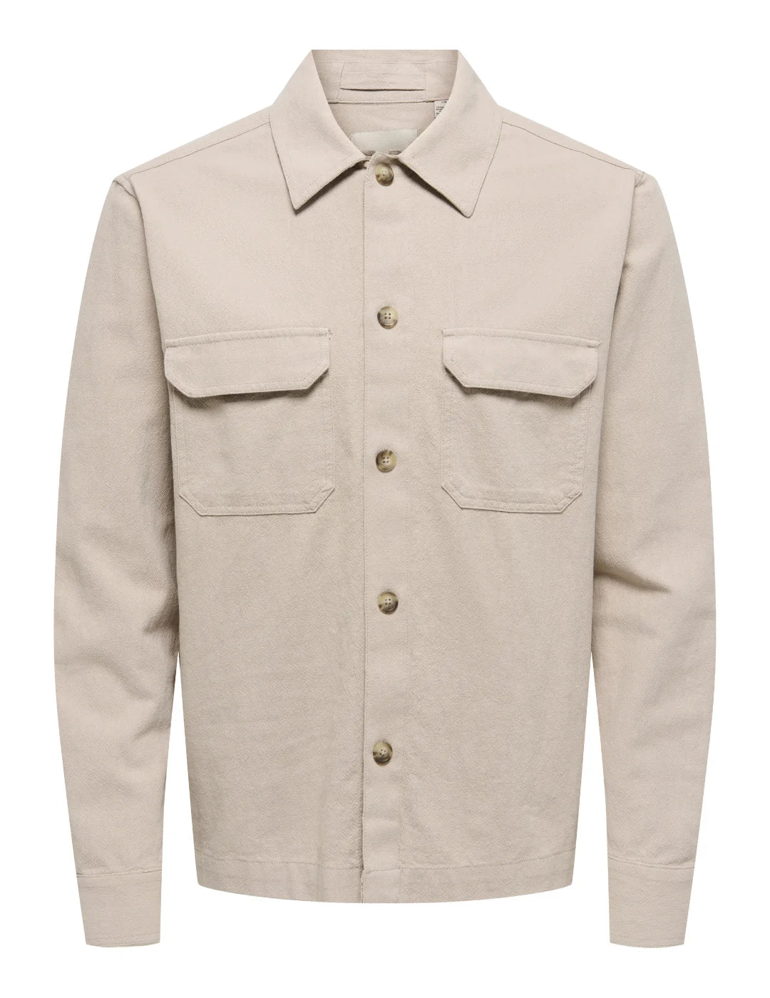 Sobrecamisa ONLY&SONS Colt Beige | Bicos de Fío