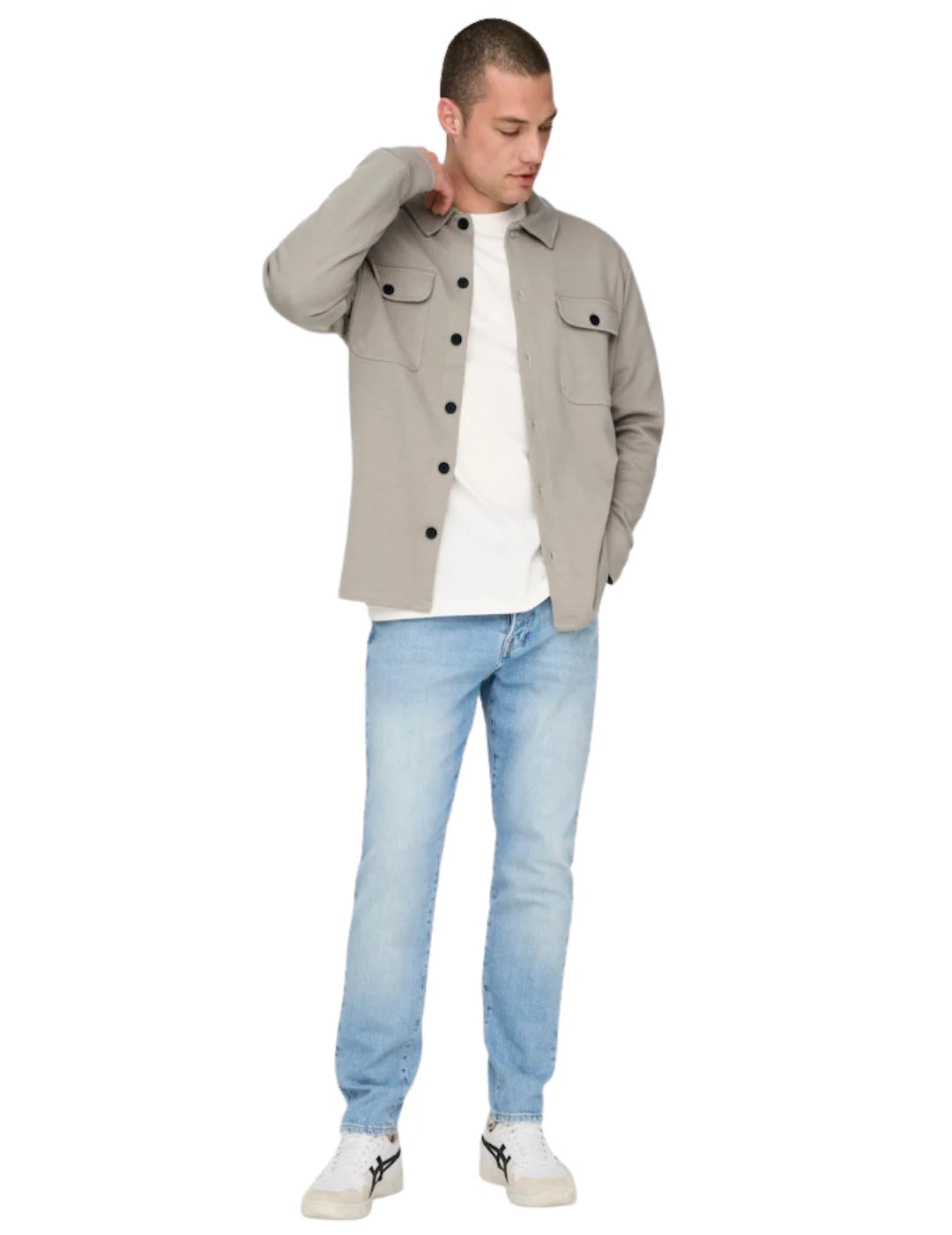 Sobrecamisa ONLY&SONS Newkodyl Beige | Bicos de Fío