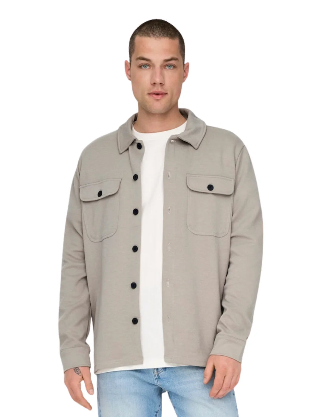 Sobrecamisa ONLY&SONS Newkodyl Beige | Bicos de Fío