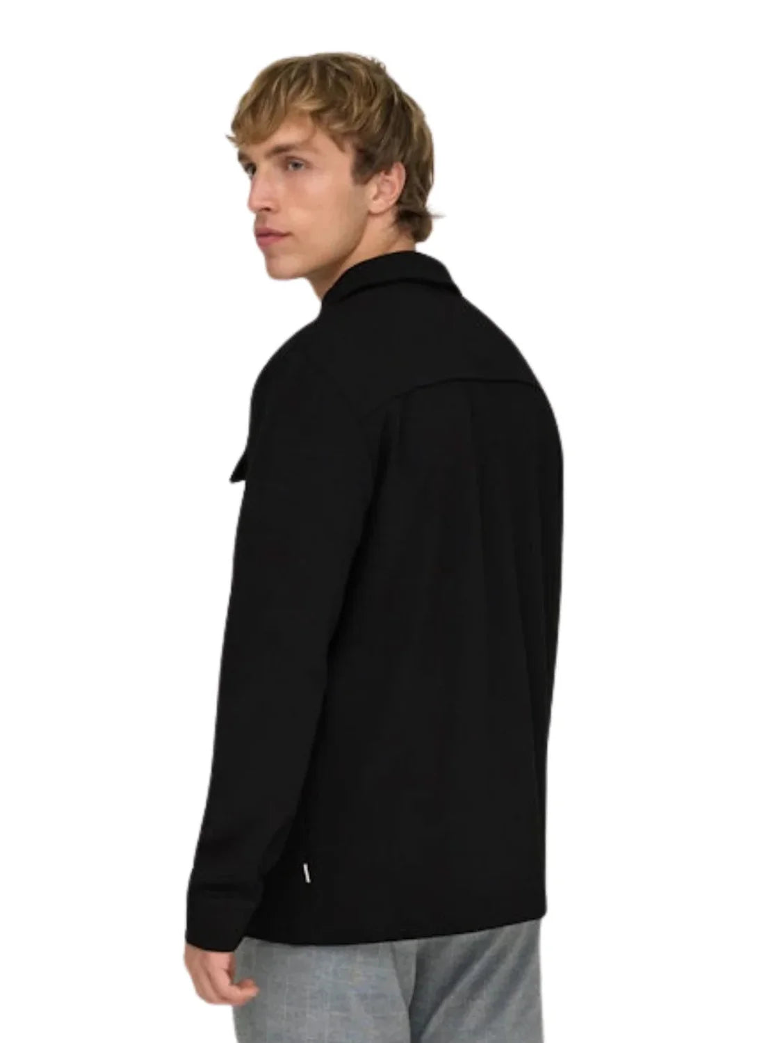 Sobrecamisa ONLY&SONS Newkodyl Negro | Bicos de Fío