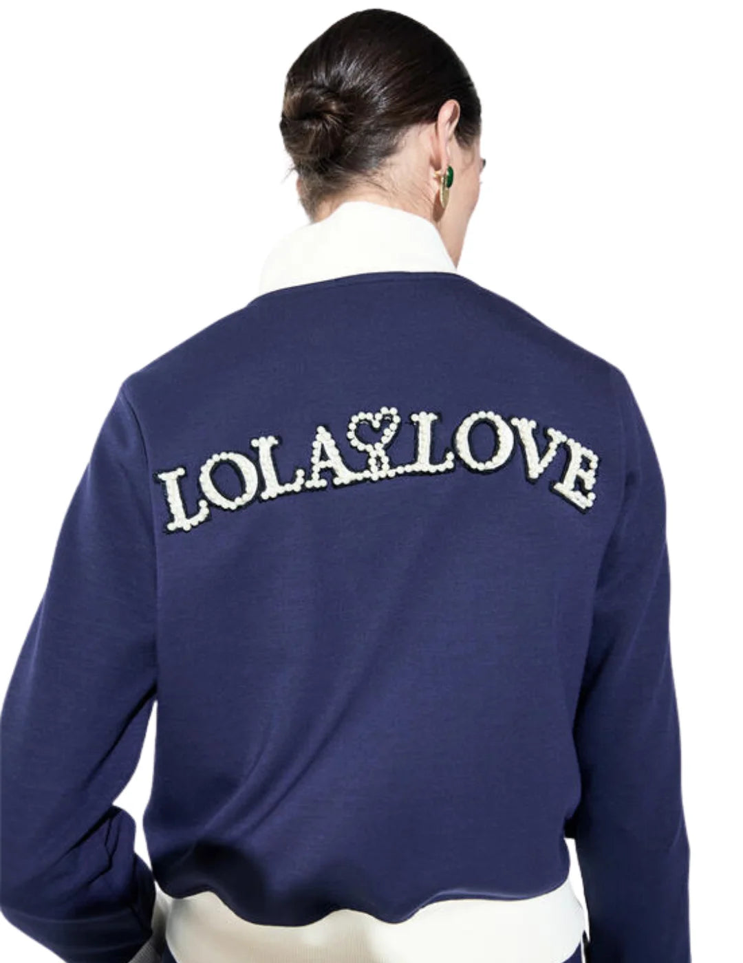 Sudadera Banda Strass Lola Casademunt Azul | Bicos de Fío
