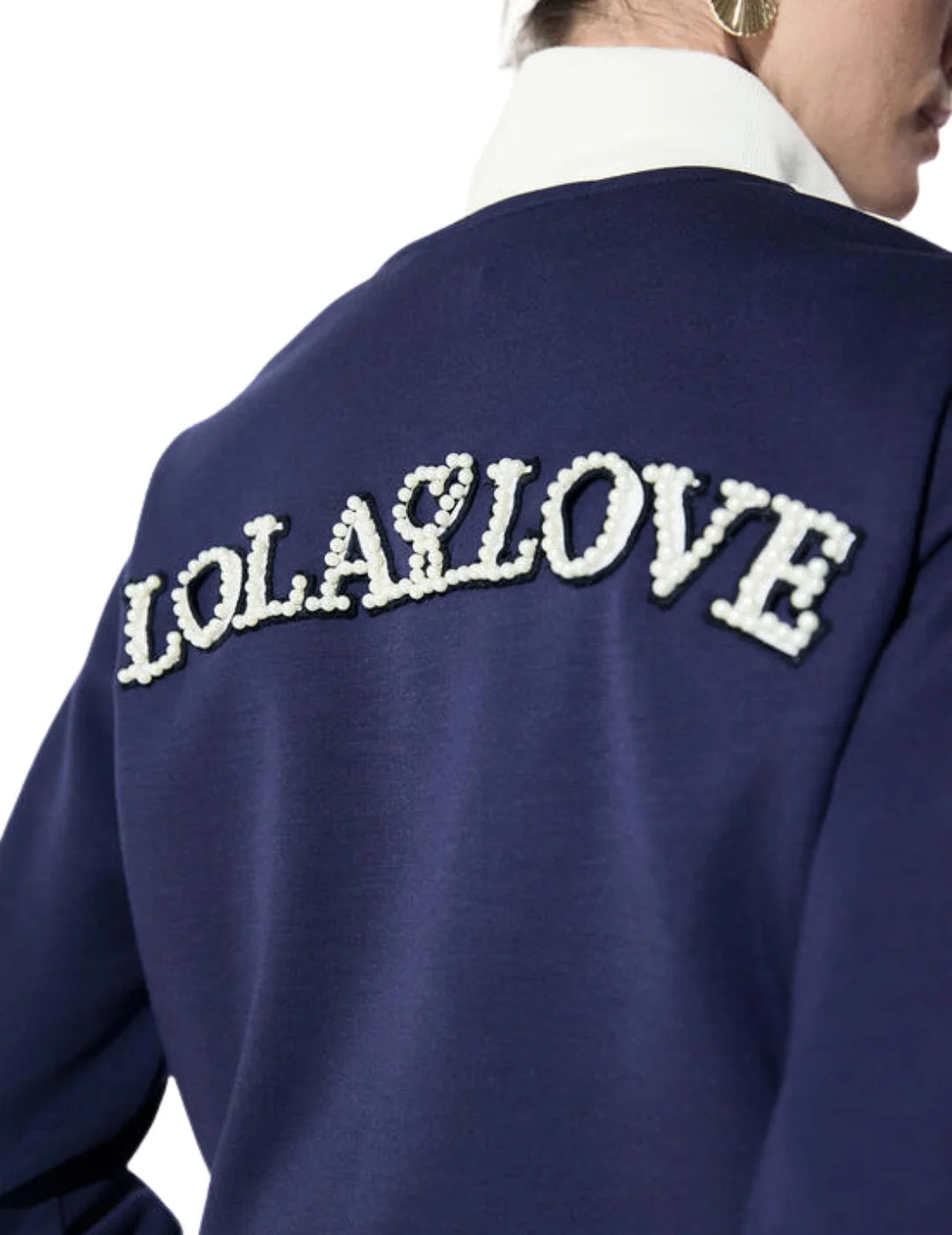 Sudadera Banda Strass Lola Casademunt Azul | Bicos de Fío