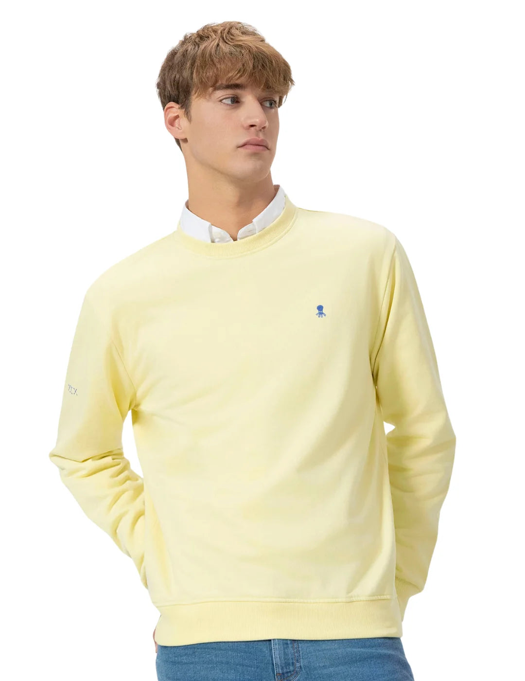Sudadera El Pulpo Logo Bordado Amarillo | Bicos de Fío