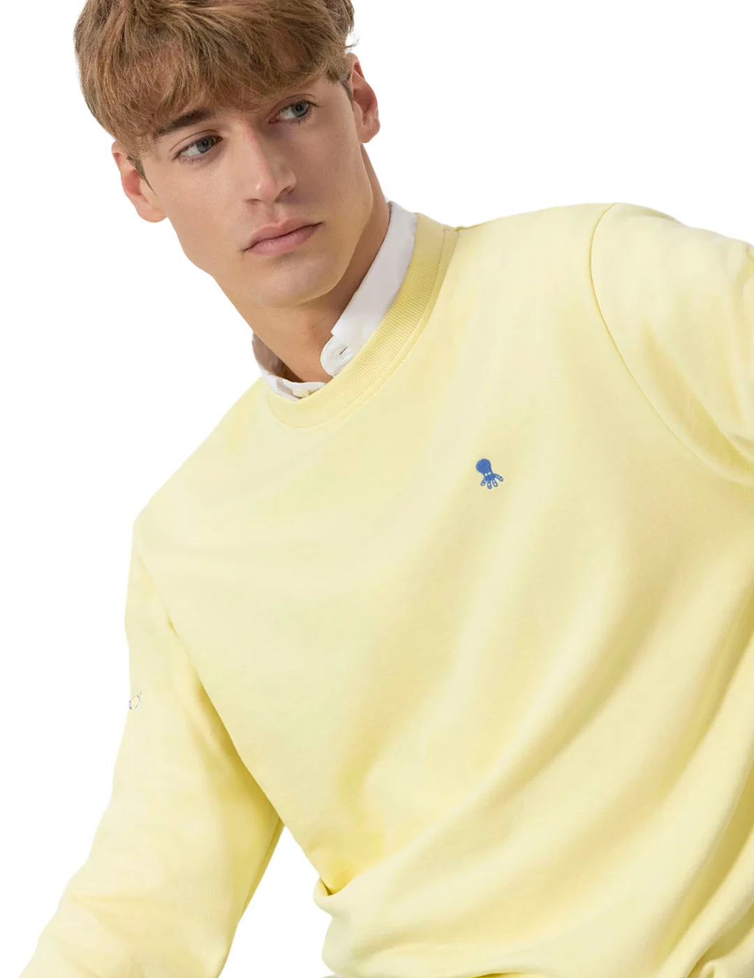 Sudadera El Pulpo Logo Bordado Amarillo | Bicos de Fío