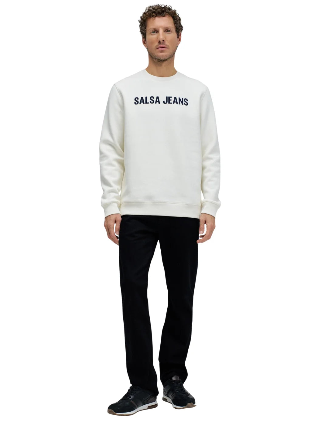 Sudadera Branding Salsa Jeans Blanco Perla | Bicos de Fío