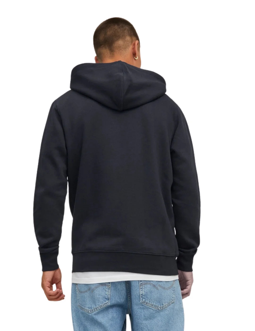 Sudadera Capucha Cremallera Jack&Jones Star Negro | Bicos de Fío