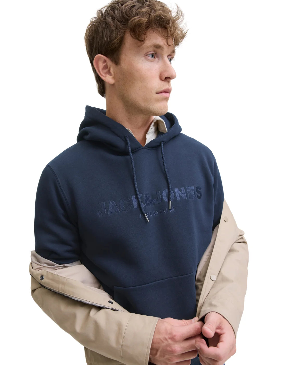 Sudadera Capucha Jack&Jones Bluloyal Azul Marino | Bicos de Fío