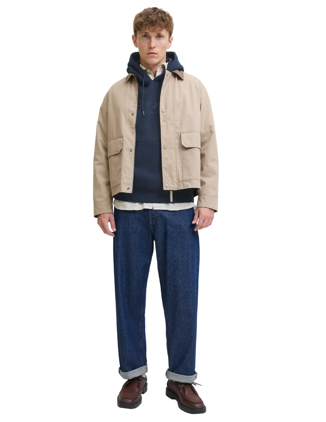 Sudadera Capucha Jack&Jones Bluloyal Azul Marino | Bicos de Fío