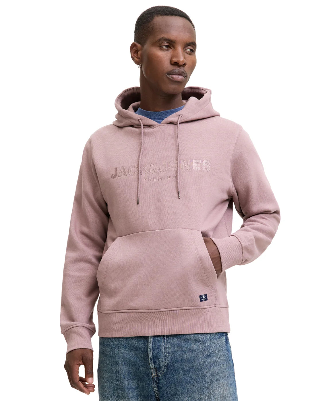 Sudadera Capucha Jack&Jones Bluloyal Rosa | Bicos de Fío