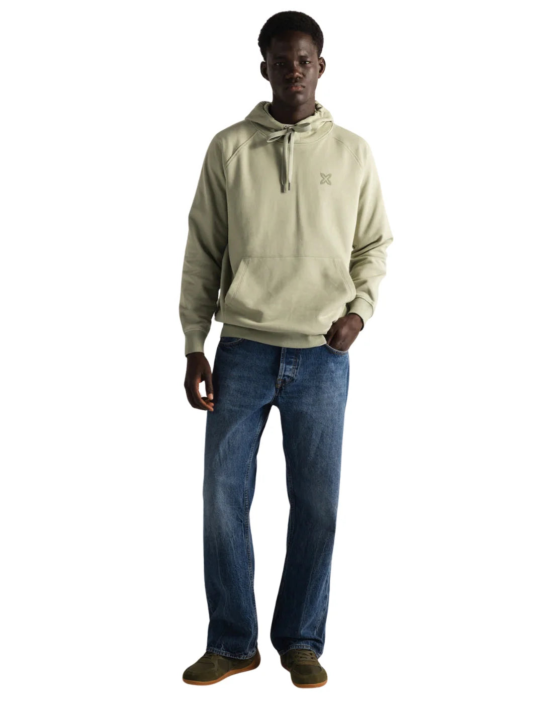 Sudadera Capucha Munich Essentials Verde Caqui | Bicos de Fío