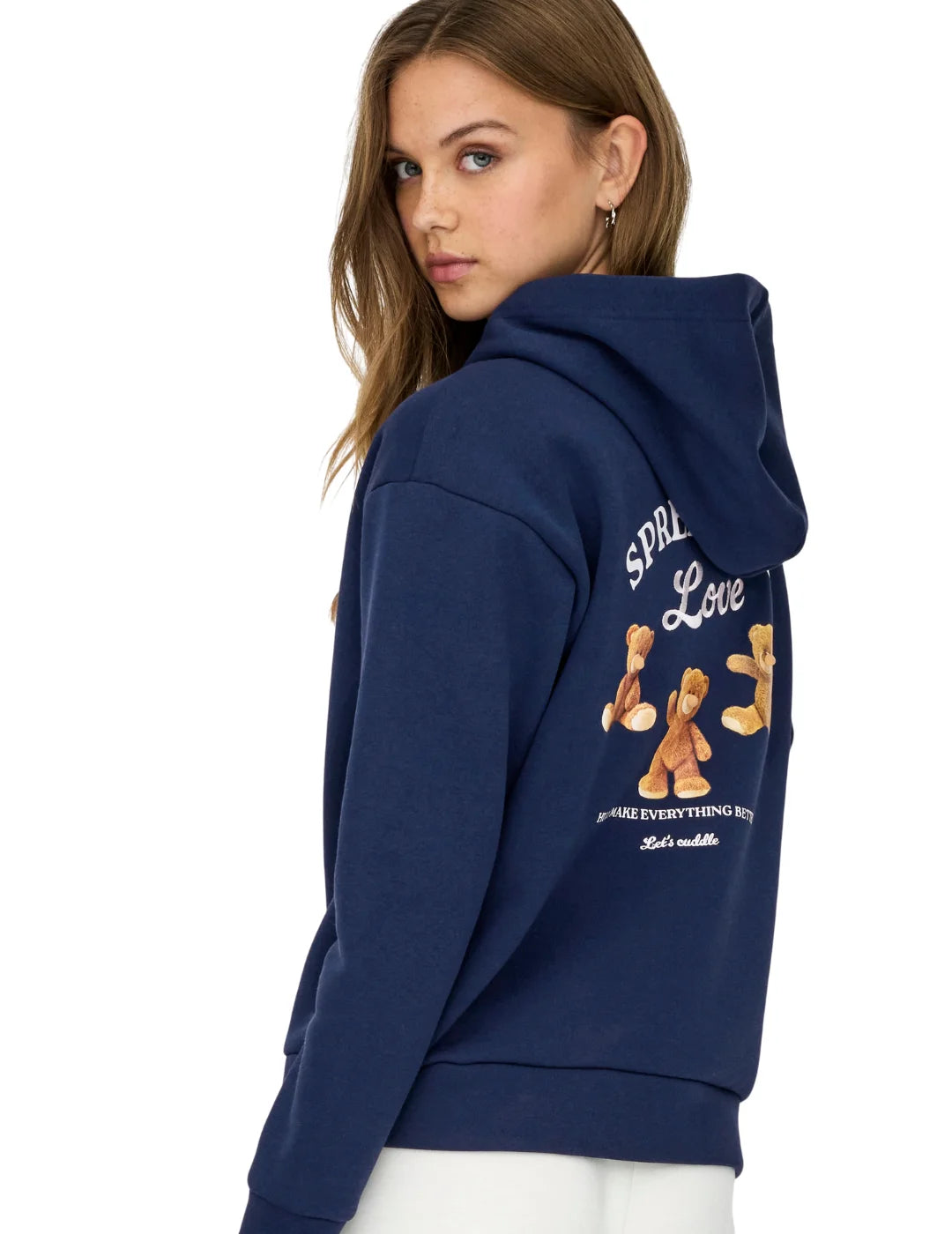 Sudadera Oso ONLY Ricky Azul Marino | Bicos de Fío