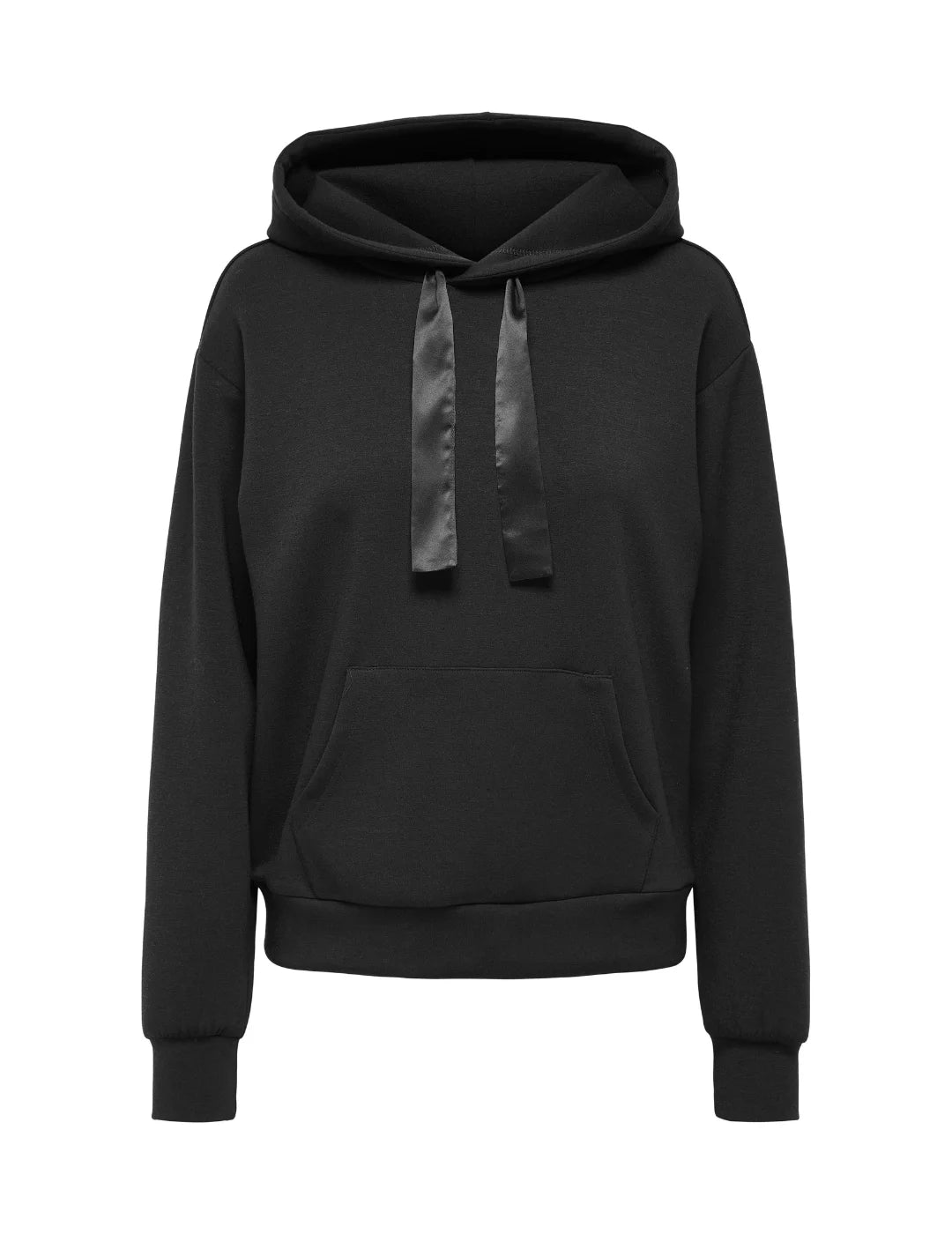 Sudadera Capucha ONLY Scarlett Negro | Bicos de Fío