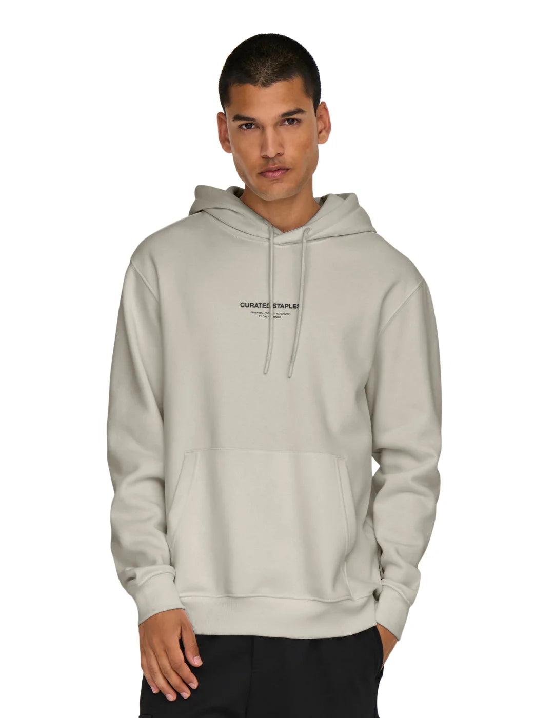 Sudadera Capucha ONLY&SONS Curated Beige | Bicos de Fío