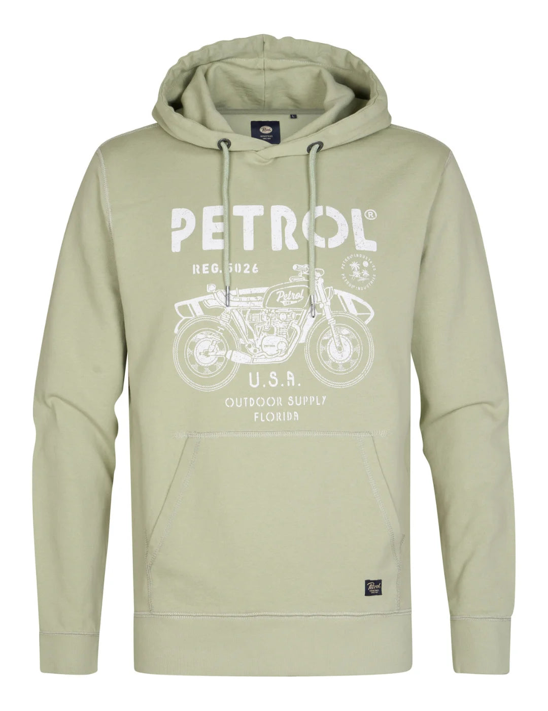 Sudadera Petrol Industries Print Moto Verde | Bicos de Fío