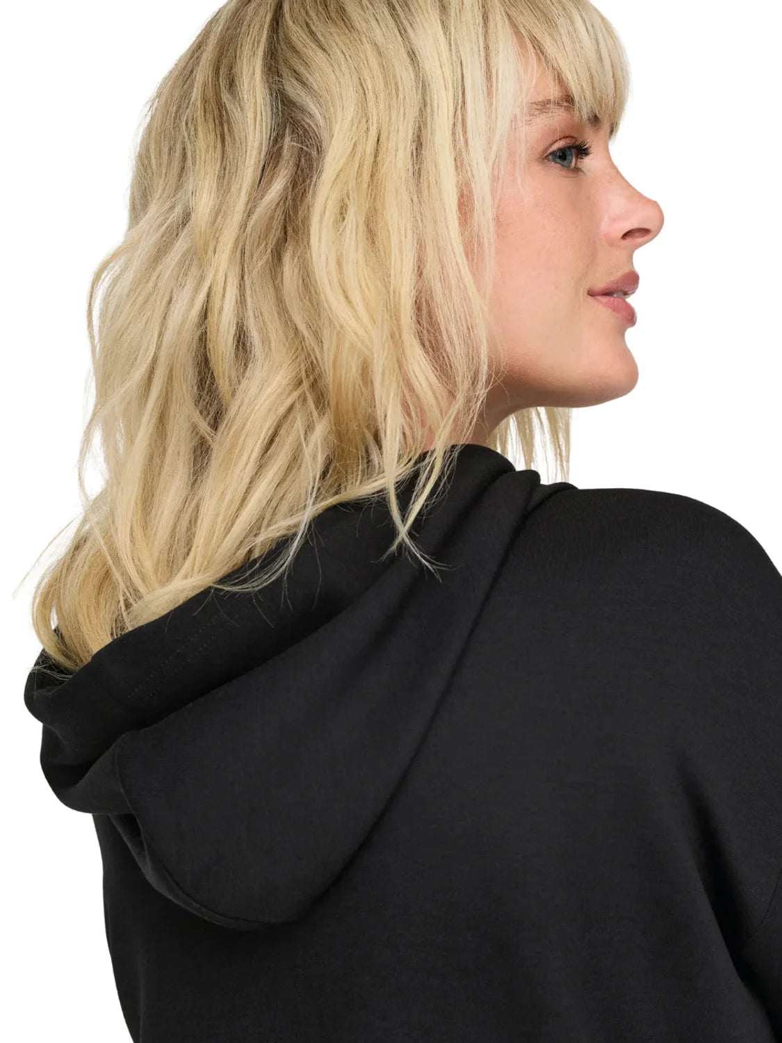 Sudadera Capucha ONLY PLAY Lounge Zip Negro | Bicos de Fío
