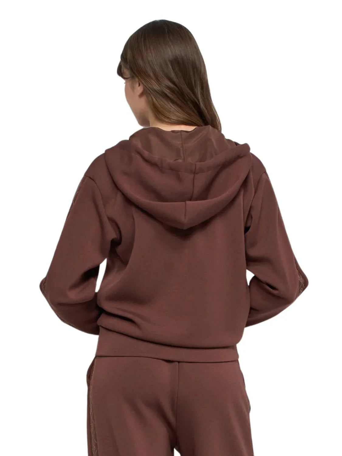 Sudadera Cremallera Salsa Jeans Franja Marrón | Bicos de Fío